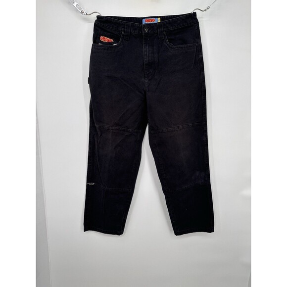 Vtg Y2K Empyre Double Knee Loose Fit Baggy Black Jeans Pants Fits 30  Skater - Picture 1 of 12